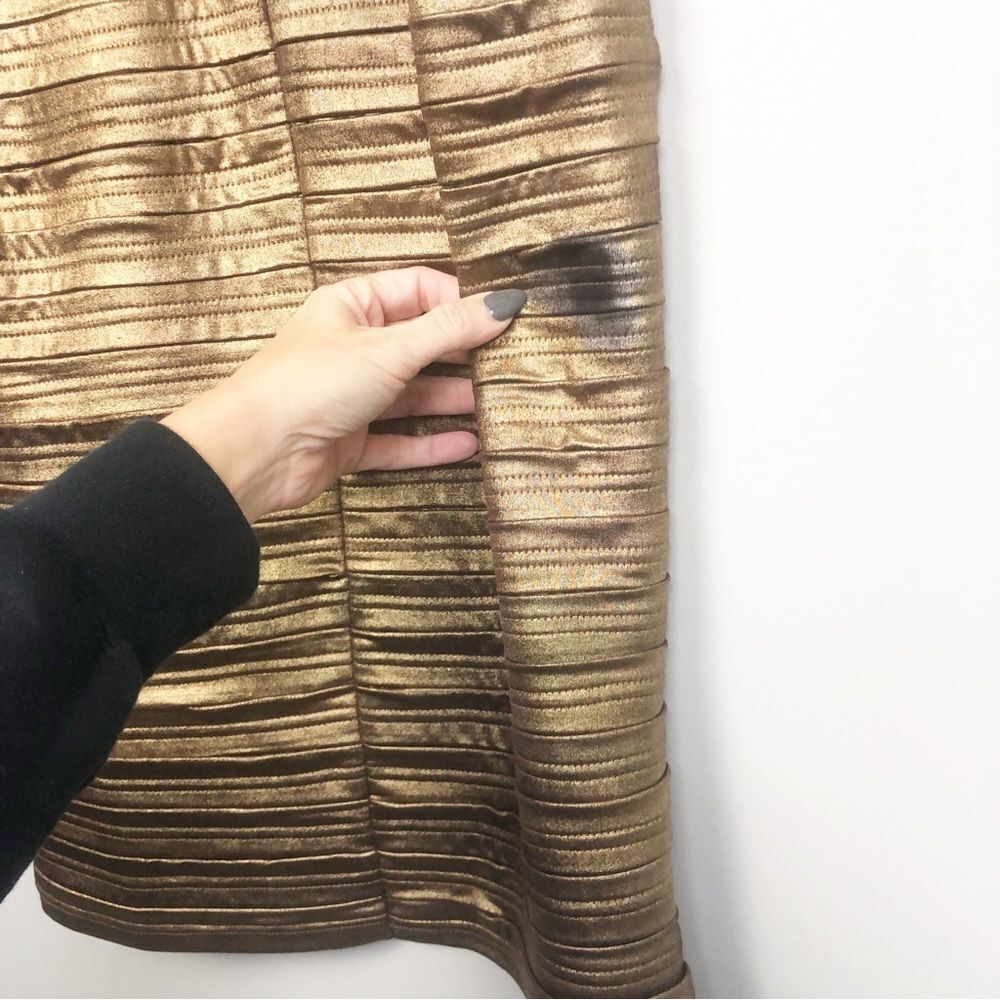TADASHI COLLECTION | Bronze Gold Bandage Style Bodycon Dress Women’s Size Medium - Picture 6 of 12